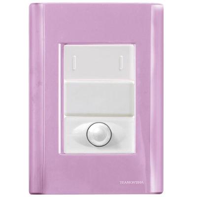 Cj Interruptor Paralelo + Dimmer Ajustável Giz Rosa Tramontina Completo Pronto Tramontina