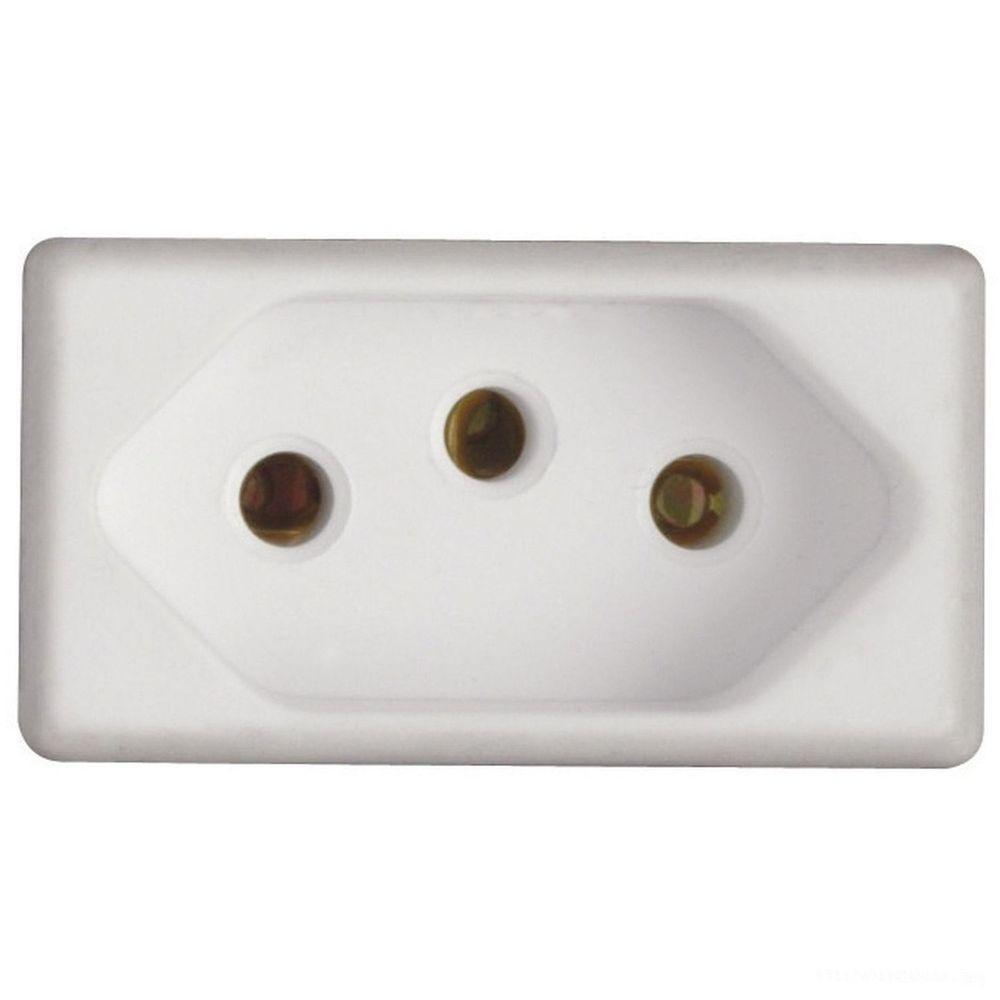 Cj Interruptor E Duas Tomadas 10a E 20a Giz Rosa Tramontina Completo Pronto Tramontina - 4