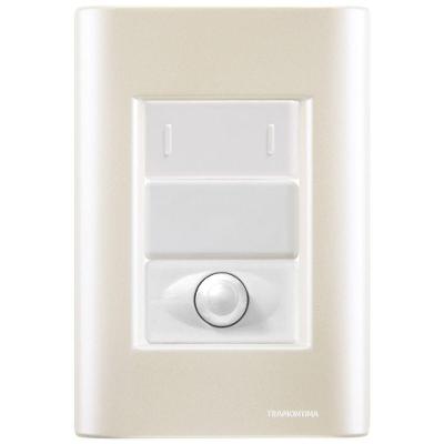 Cj Interruptor Paralelo + Dimmer Ajustável Giz Pérola Tramontina Completo Pronto Tramontina