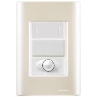 Cj Interruptor Paralelo + Dimmer Ajustável Giz Pérola Tramontina Completo Pronto Tramontina - 1