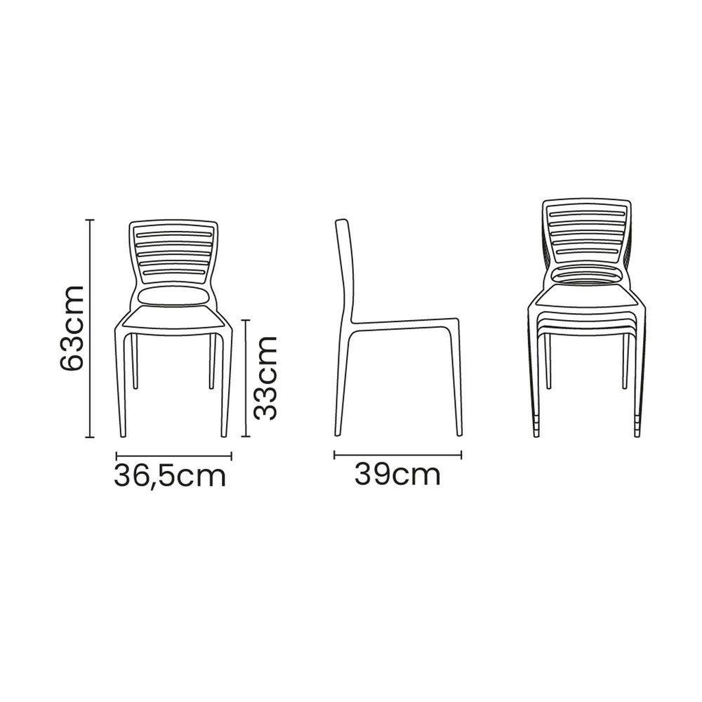 Cadeira Tramontina Sofia Infantil Em Polipropileno E Fibra De Vidro Amarelo Tramontina - 6