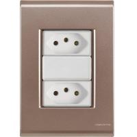 Cj Duas Tomadas Dupla 10a Liz Ouro Velho Tramontina Completo Pronto Tramontina - 1