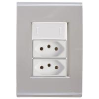 Cj Interruptor E Duas Tomadas 10a E 20a Liz Fendi Tramontina Completo Pronto Tramontina - 1