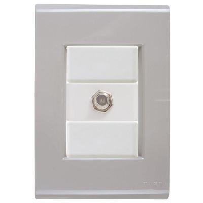 Cj Tomada Conexão Tv Sat Coaxial Liz Fendi Tramontina Completo Pronto Tramontina