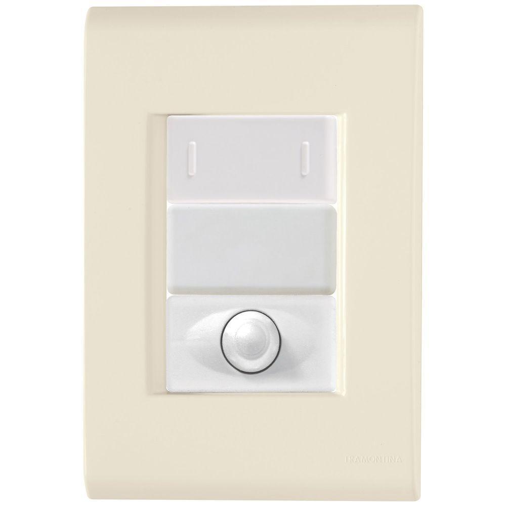 Cj Interruptor Paralelo + Dimmer Ajustável Liz Bege Tramontina Completo Pronto Tramontina - 1
