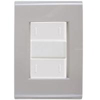 Cj Placa Dois Interruptor Duplo Liz Fendi Tramontina Completo Pronto Tramontina - 1