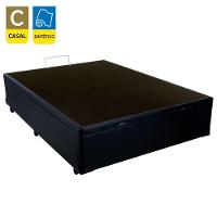 Cama Box Baú Casal Sintético + Colchão De Espuma D33 - Sereneprime - 138cm Preto. - 7