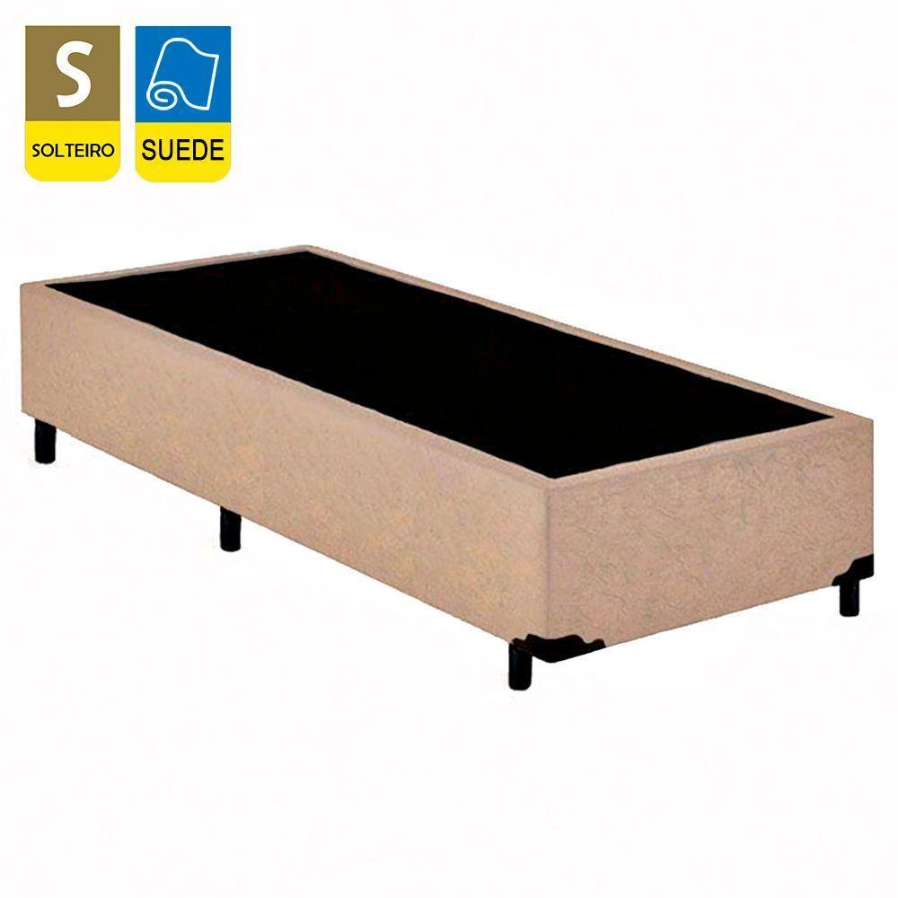 Cama Box Solteiro Suede + Colchão De Espuma D33 - Sereneprime - 88cm Bege. - 5