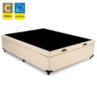 Cama Box Baú Casal Sintético + Colchão De Espuma D33 - Sereneprime - 138cm Bege - 9