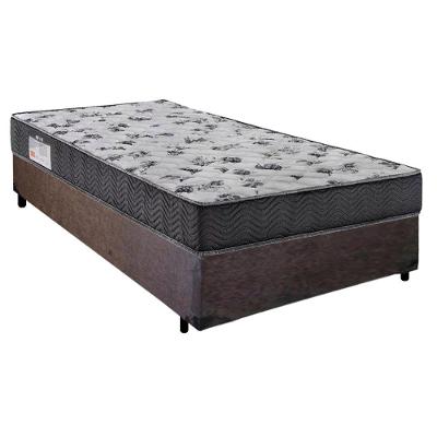 Cama Box Solteiro Suede + Colchão De Espuma D33 - Sereneprime - 88cm Marrom