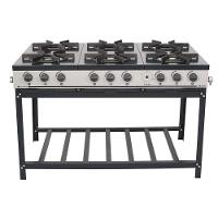 Fogão Industrial Gás Baixa Pressão Bravo 6 Bocas Br6b Venâncio - 1