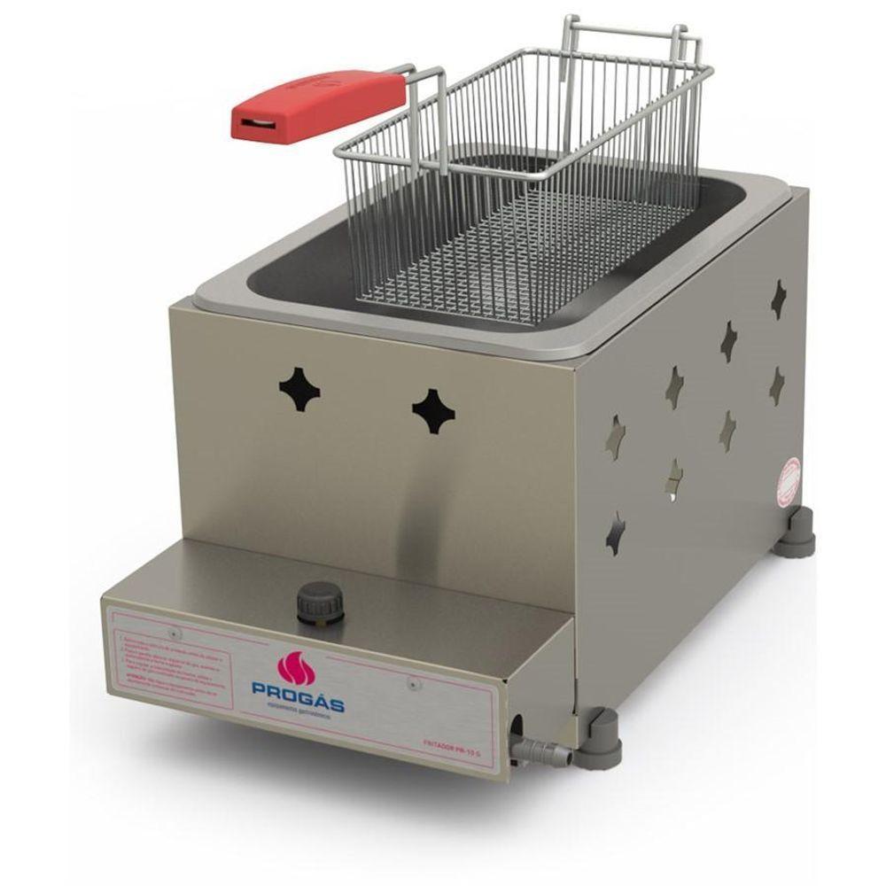 Tacho Fritador Retangular Fritura 1 Cesto Gas 5 Litros óleo Pr-10g - Progás - 1
