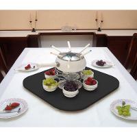 Prato Giratório Centro De Mesa Tampo Tábua Para Mesa 50 Cm - Preto Laca - 3