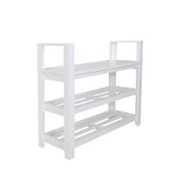 Sapateira Banco Com Braço De Piso Para Closets E Quartos 8 Pares Sapatos Branco Laca
