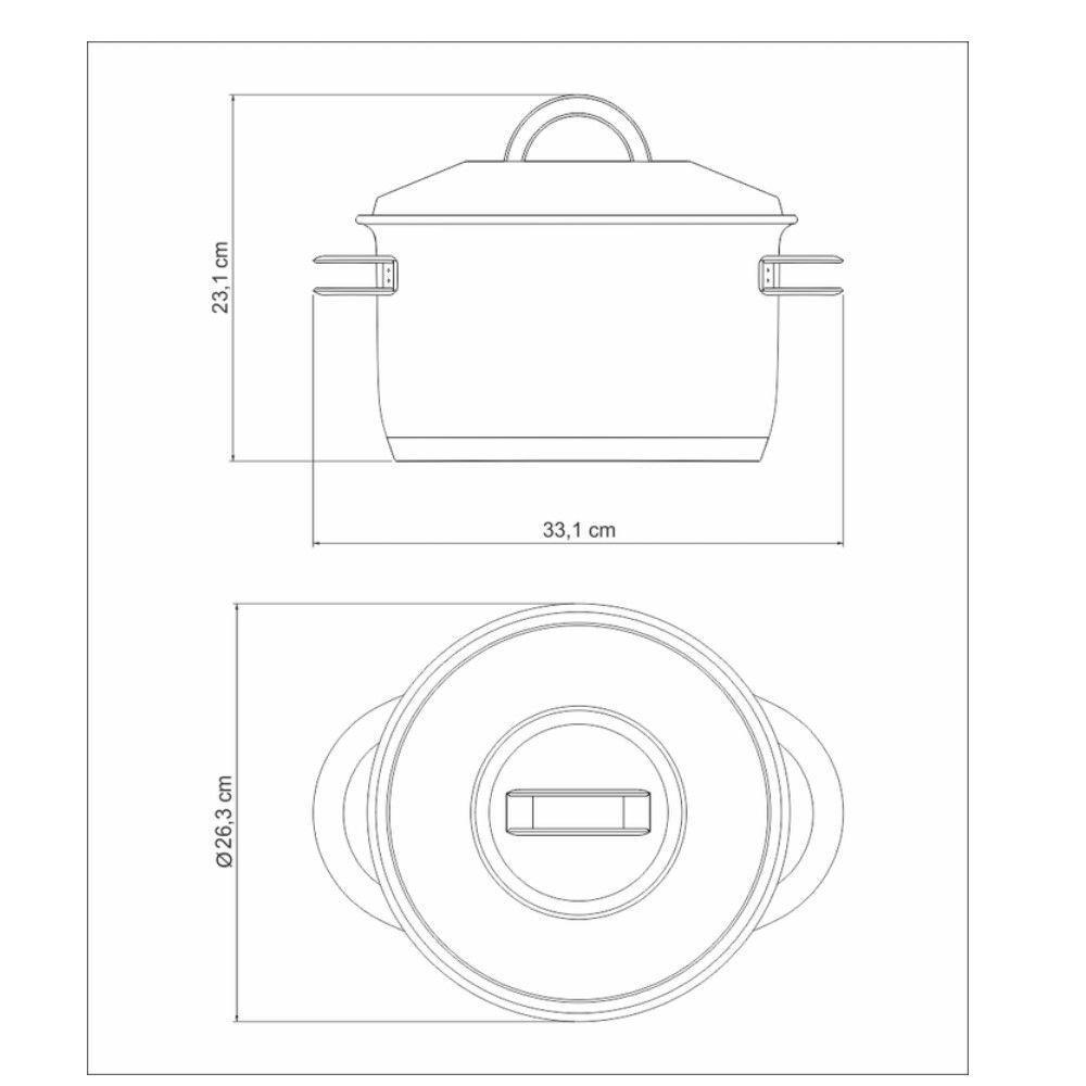 Caçarola Solar 24 Cm 7,8 L Em Aço Inox - 5