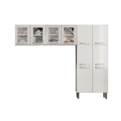 Kit de Cozinha Completa Evidence 3 Peças 6 Portas em Aço 80cm Branco para Ambiente
