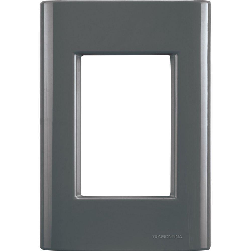 Cj Interruptor Paralelo + Dimmer Ajustável Giz Grafite Tramontina Completo Pronto Tramontina - 3