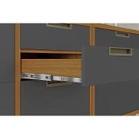 Paneleiro de Cozinha Imperatriz c/ 1 Porta e 3 Gavetas (2 Fornos) 70cm Freijo/Off White - Nesher - 5