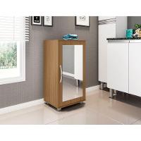 Sapateira Flávia Com Espelho 1 Porta E 4 Prateleiras Poliman Móveis Carvalho - 6