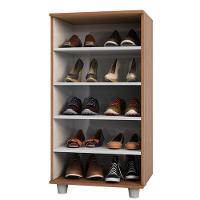 Sapateira Flávia Com Espelho 1 Porta E 4 Prateleiras Poliman Móveis Carvalho - 8