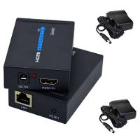 Extensor Hdmi X Rj45 Rede Cat5 Cat6 3d 1080p Bivolt 60 Metros - 1