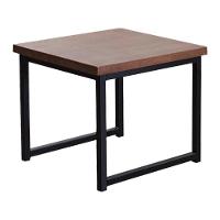 Mesa De Centro Ou Lateral Aço Preto F14 Madeira Taeda Castanho Dmobiliario Castanho - 1