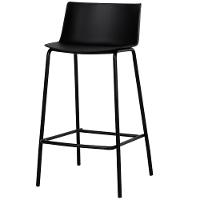 Kit 4 Banquetas Ipanema Média Fratini 86,50 Cm (altura) Em Poliuretano (pu) Base Em Aço Preto