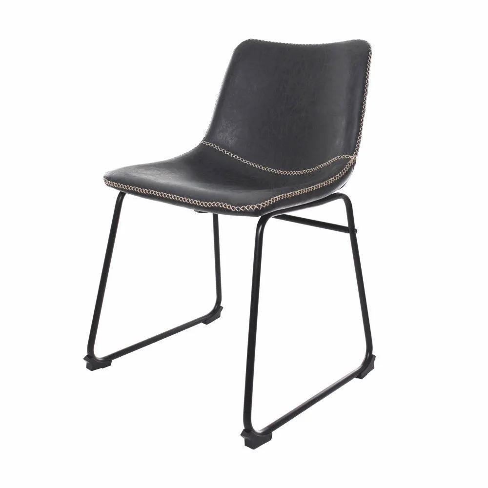 Kit 2 Cadeiras c/Encosto c/Alto p/Mesa De Jantar Preto - 4