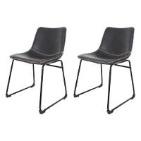 Kit 2 Cadeiras c/Encosto c/Alto p/Mesa De Jantar Preto - 1