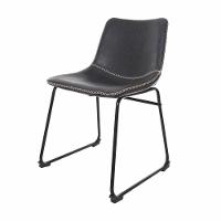 Cadeira Estofada c/Encosto c/Alto p/Mesa De Jantar Preto - 1