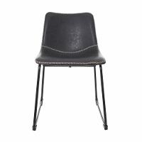 Cadeira Estofada c/Encosto c/Alto p/Mesa De Jantar Preto - 4