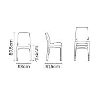 Cadeira Tramontina Alice Brilho Summa Em Polipropileno Azul Yale Tramontina - 2