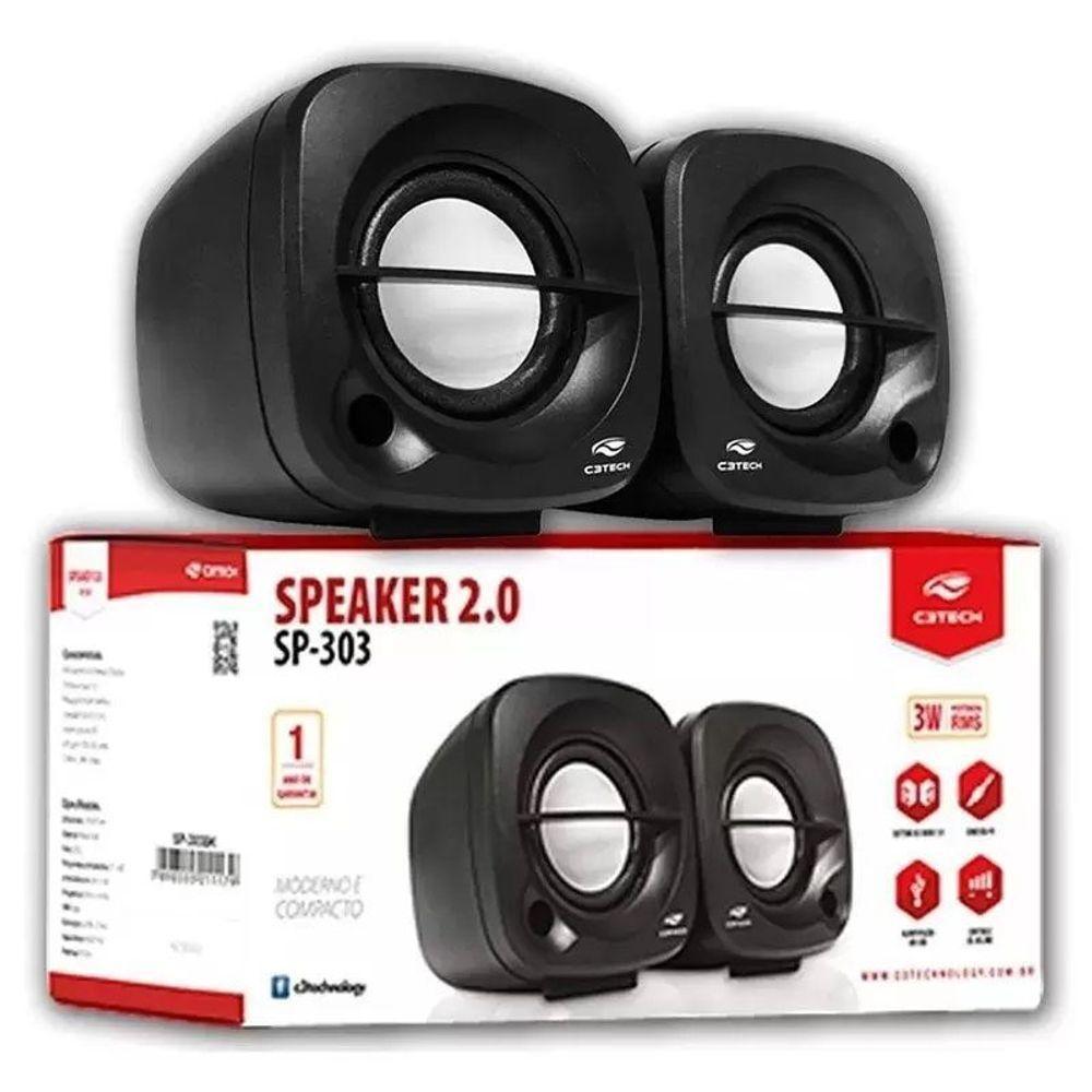 Caixa De Som C3tech Usb Sp 303bk Preta - 3