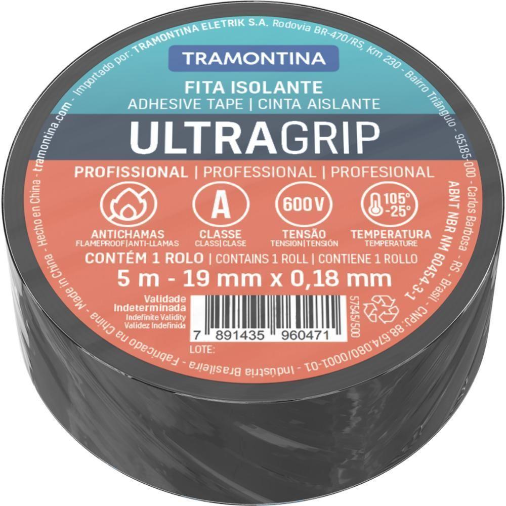 Fita Isolante Classe A 0,18X19 Mm Tramontina Preta 5 M - 2