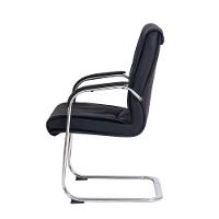 Cadeira Escritório Interlocutor Big Fixa Preta Base Cromada - 3