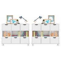 Kit 2 Nichos Organizadores Com Rodízios Toy 6 Gavetas Branco - 2