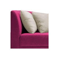 Recamier Heitor 185cm Com Almofada Lado Esquerdo Suede Cor Pink/bege - 3