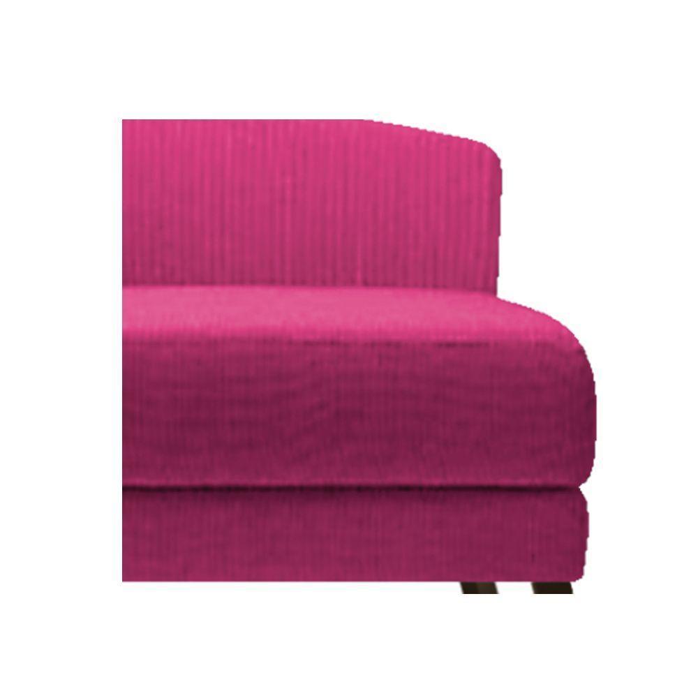 Recamier Heitor 160cm Com Almofada Lado Direito Suede Cor Pink/bege - 2