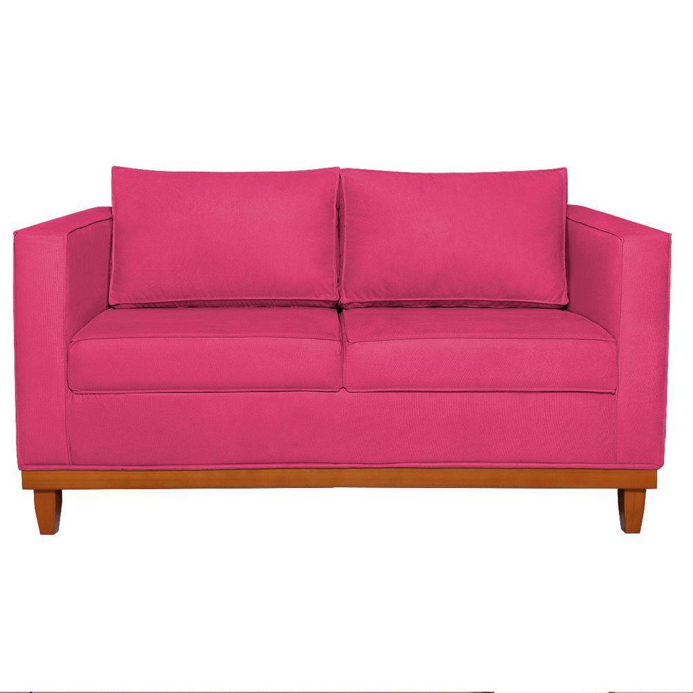 Sofá 2 E 3 Lugares Europa 180 Cm Estilo Conforto E Elegância Suede - Amarena Móveis Pink - 3