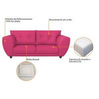 Sofá 2 Lugares Tulipa Suede - Amarena Móveis Pink - 2