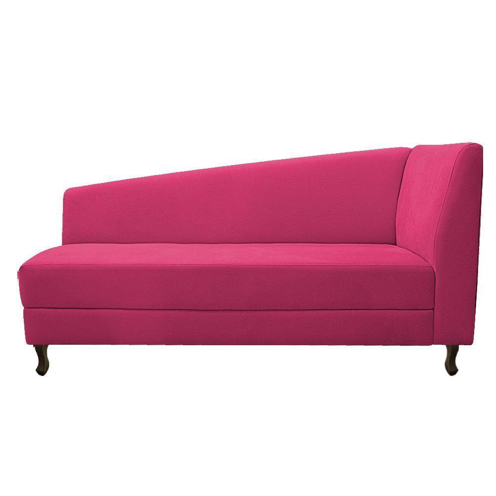Kit Diva Recamier Heitor 160Cm Lado Esquerdo E 02 Poltronas Luiza Suede - Amarena Móveis Pink - 7