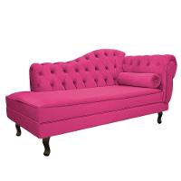 Kit Diva Recamier Diana 130Cm Lado Esquerdo E 02 Poltronas Julia Suede - Amarena Móveis Pink - 5