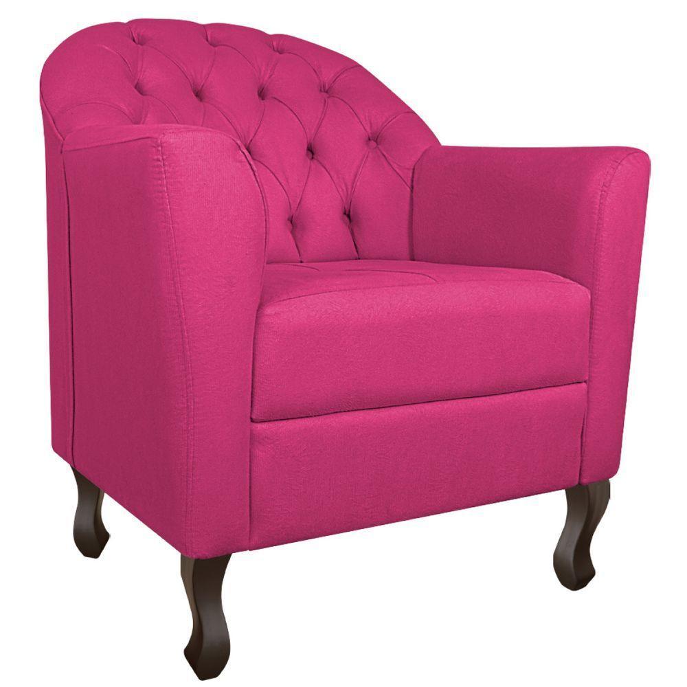 Kit Diva Recamier Diana 130Cm Lado Direito E 02 Poltronas Julia Suede - Amarena Móveis Pink - 4