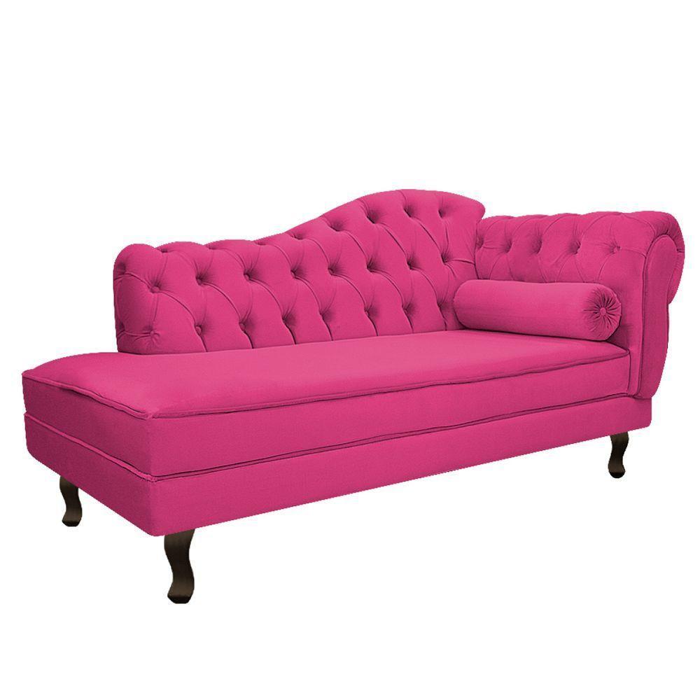 Kit Diva Recamier Diana 140Cm Lado Esquerdo E 02 Poltronas Julia Suede - Doce Sonho Móveis Pink - 5