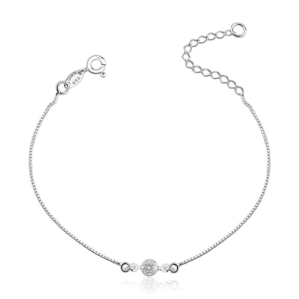 Tornozeleira Ponto De Luz Prata 925 - 25cm - 1