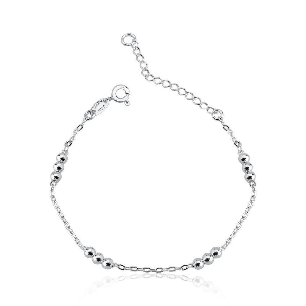 Tornozeleira Trios Bolas Prata 925 - 25cm - 1