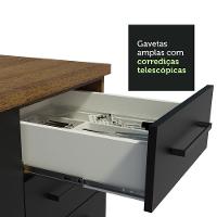 Balcão De Pia Cozinha 1 Porta E 2 Gavetas (com Tampo) Rustic/preto Agata Madesa Rustic/preto - 7