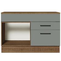 Balcão De Pia Cozinha 1 Porta E 2 Gavetas (com Tampo) Rustic/cinza Agata Madesa Rustic/cinza - 7