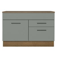 Balcão De Pia Cozinha 1 Porta E 2 Gavetas (com Tampo) Rustic/cinza Agata Madesa Rustic/cinza - 10