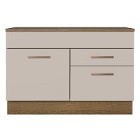 Balcão De Pia Cozinha 1 Porta E 2 Gavetas (com Tampo) Rustic/crema Agata Madesa Rustic/crema - 2